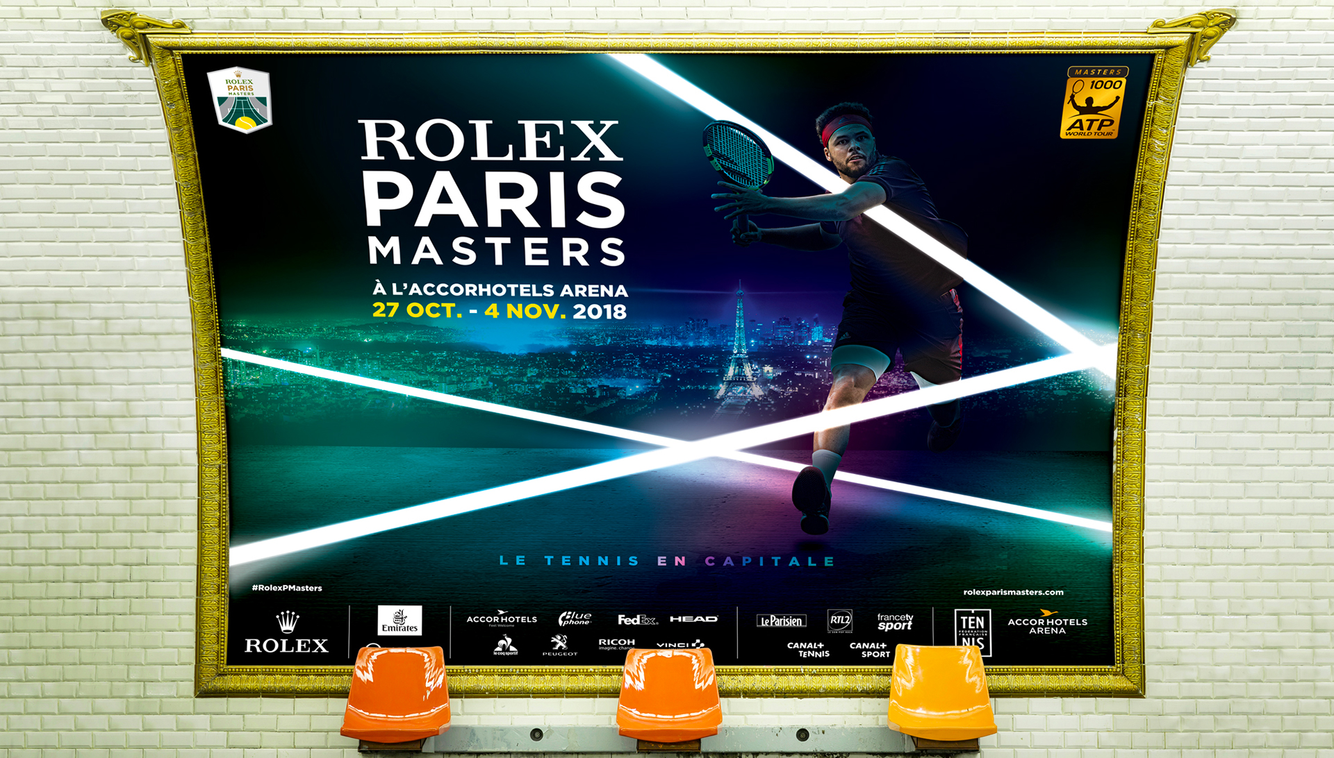 Rolex Paris Master 2018 Kevin Mimouni Direction Artistique Graphisme Print Digital 